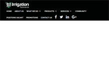 Tablet Screenshot of irrigationtas.com.au